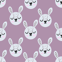 seamless pattern with rabbits
