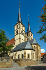 Fototapeta na wymiar View to the Protestant Church in Bad Wimpfen. Neckartal, Baden-Wuerttemberg, Germany, Europe