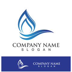 Water drop logo icon illustration