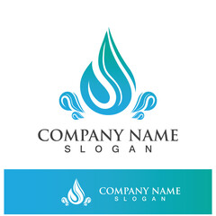 Water drop logo icon illustration