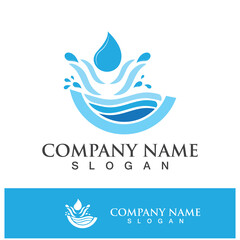 Water drop logo icon illustration