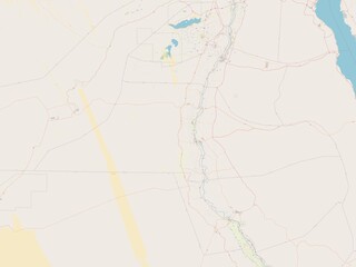 Fototapeta premium Al Minya, Egypt. OSM. No legend