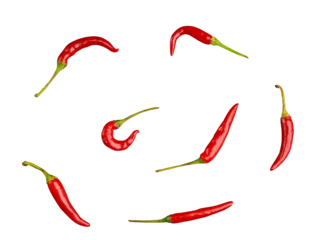 Foto auf Acrylglas Scharfe Chili-pfeffer rote scharfe Chilischoten png