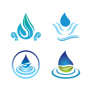 Water drop logo icon illustration
