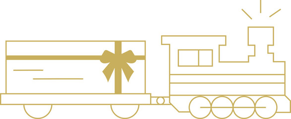 icon gift santa train graphic design