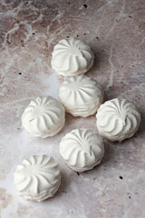 delicious sweet marshmallow on the table