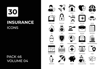Insurance icons collection.