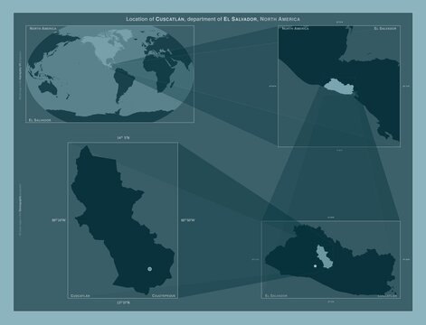 Cuscatlan, El Salvador. Described location diagram