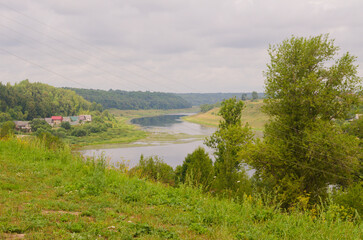 Fototapeta na wymiar The Volga River near Staritsa, Tver Region, Russia
