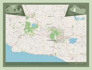 La Libertad, El Salvador. OSM. Labelled points of cities