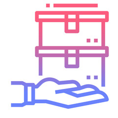 Delivery line gradient icon