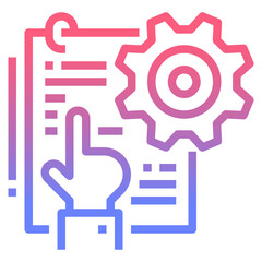 Document line gradient icon