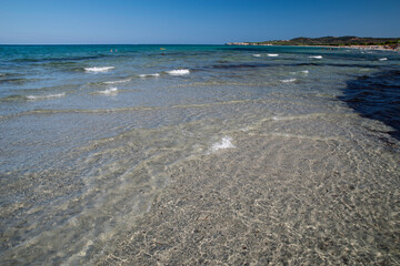  small sea waves on the beach