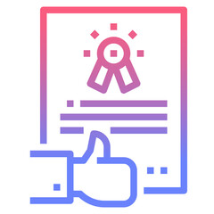 warranty line gradient icon