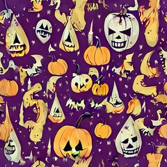 Fototapeta premium halloween seamless pattern