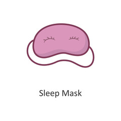 Sleep Mask Vector Filled outline Icon Design illustration. Travel Symbol on White background EPS 10 File
