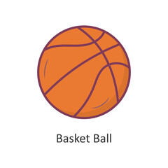Basket Ball Vector Filled outline Icon Design illustration. Travel Symbol on White background EPS 10 File