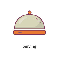 Serving Vector Filled outline Icon Design illustration. Travel Symbol on White background EPS 10 File