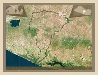 San Vicente, El Salvador. High-res satellite. Major cities