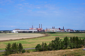 Fototapeta na wymiar View of the potash salt processing plant