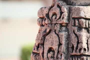 stone carving on the wall