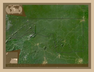 Kie-Ntem, Equatorial Guinea. Low-res satellite. Major cities