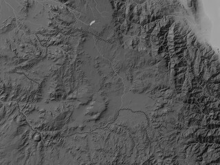 Debub, Eritrea. Grayscale. No legend