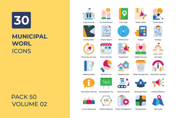 Municipal icons collection.