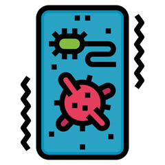 Virus Filled Outline icon