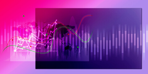 Obraz premium 2d rendering Stock market online business concept. business Graph 
