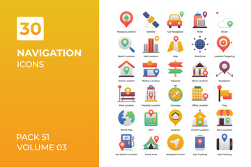 Navigation icons collection.