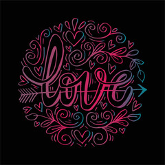 best happy love mandala t shirt design vector