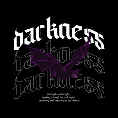 The darkness bat streetwear graphic design vector