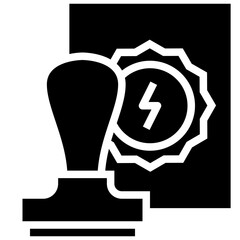 energy regulation black solid icon