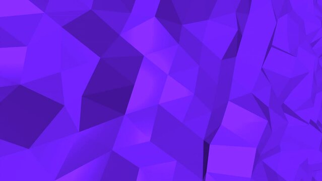 Abstract and dark purple low poly shapes pattern, motion business, corporate and geometric style background