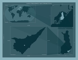 South Karelia, Finland. Described location diagram