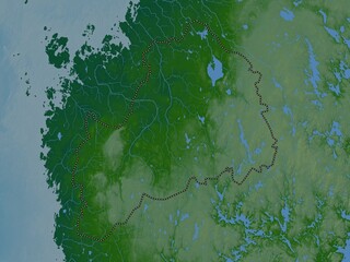 Southern Ostrobothnia, Finland. Physical. No legend