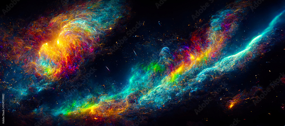 Canvas Prints abstract space landscape of the universe with stars and nebulae