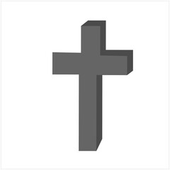 white cross on black