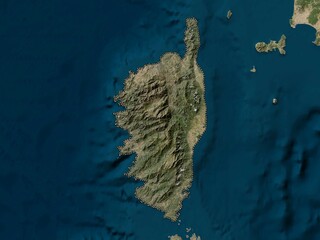 Corse, France. Low-res satellite. No legend