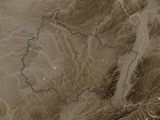 Grand Est, France. Sepia. No legend