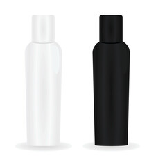 White and black deodorant pack. vector