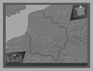 Hauts-de-France, France. Bilevel. Major cities