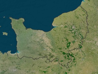 Normandie, France. Low-res satellite. No legend