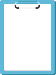 blue clipboard and paper document