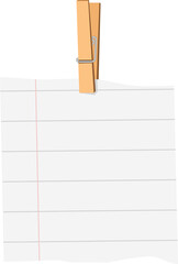 wooden clip and note paper