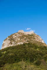 Castle Montsegur, Cathar country, Ariege, Occitanie, France