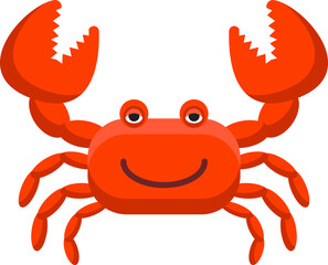 red cartoon crab
