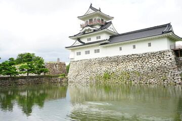 Fototapeta na wymiar Toyama Castle or Toyama-jo in Toyama, Japan - 日本 富山県 富山城 天守閣 