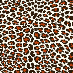 Animal skin print pattern seamless. Cheetah, leopard, jaguar, panther fur.